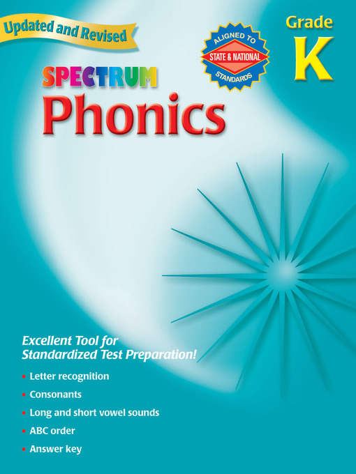 Title details for Phonics, Grade K by Spectrum - Available